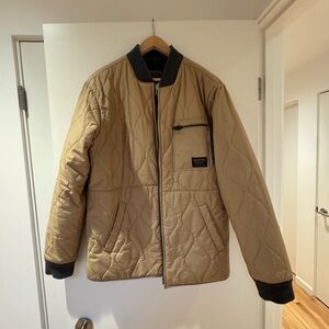 Burton Men's Beige Quilted Puffer Jacket